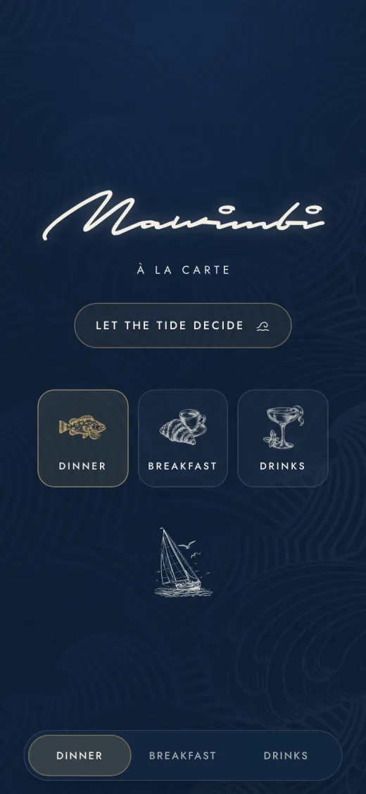Tide Gold menu cover